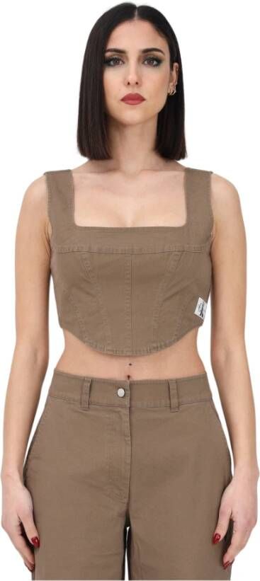 Calvin Klein Sleeveless Tops , Bruin, Dames