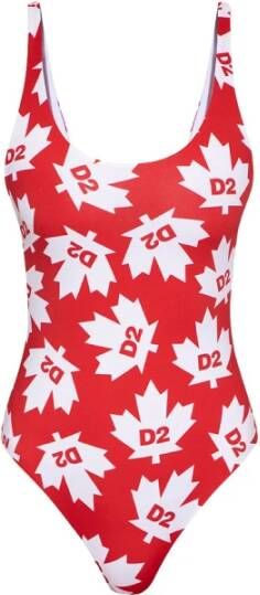 Dsquared2 Eendelig zwempak , Rood, Dames