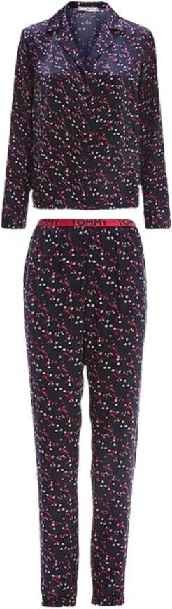 Tommy Hilfiger Nachtmode & Loungewear Long Sleeve Set Print Rood