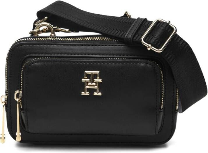 Tommy Hilfiger Zwarte Schoudertas Iconic Tommy Camera Bag