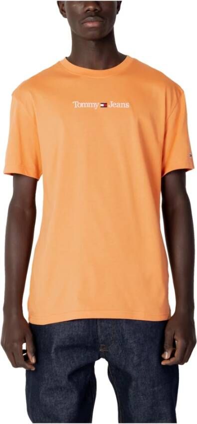 Tommy Hilfiger T Shirts , Oranje, Heren