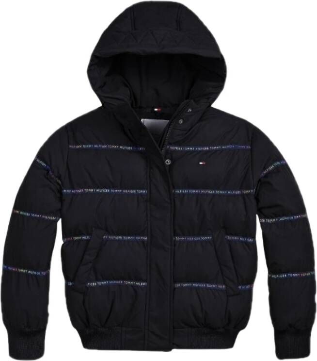 Tommy Hilfiger gewatteerde winterjas van gerecycled polyester zwart