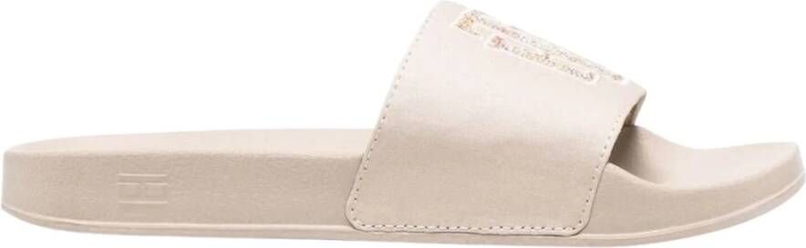 Tommy Hilfiger Badslippers TH LOGO POOL SLIDE met gekleurd th logoborduursel