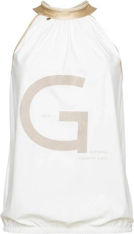 Zip73 Top zonder mouw , Wit, Dames