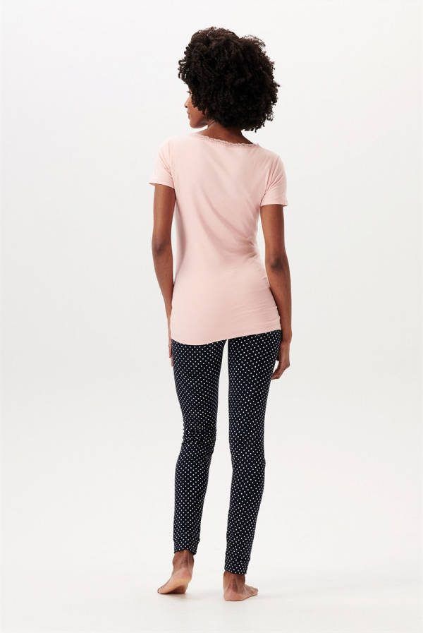 Noppies Pyjamashirt met voedingsfunctie Floor Silver Pink