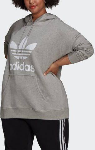 adidas Originals Trefoil Hoodie(Grote Maat) Medium Grey Heather Dames