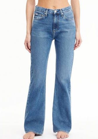 Calvin klein Uitlopende broek Jeans, Blauw, Dames