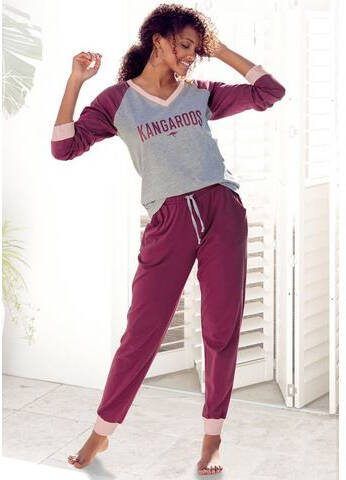 KangaROOS Pyjama met contrastkleurige raglanmouwen(2 delig, 1 stuk )