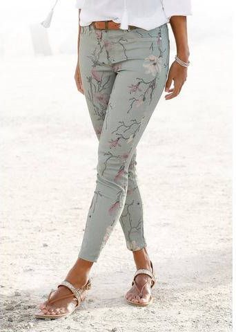 Lascana 7/8 jeggings met bloemenprint