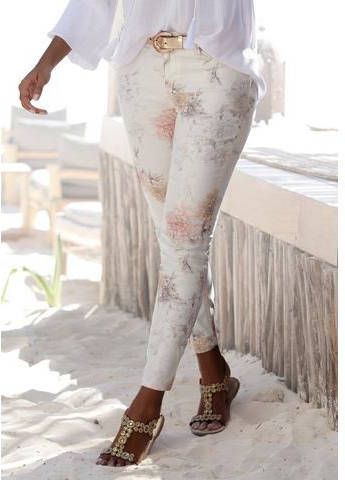 Lascana 7/8-jegging, met bloemenprint