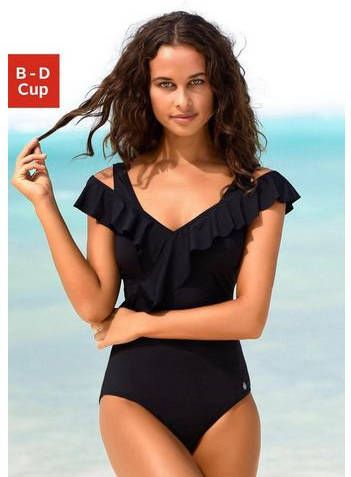 Lascana Badpak in off shouldermodel en met volants