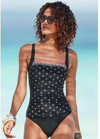 Lascana Badpak Kimer met moderne print en modellerend effect