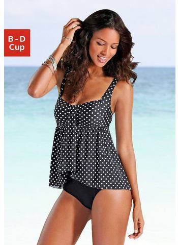 Lascana Badpak met aangerimpelde top en modellerend effect