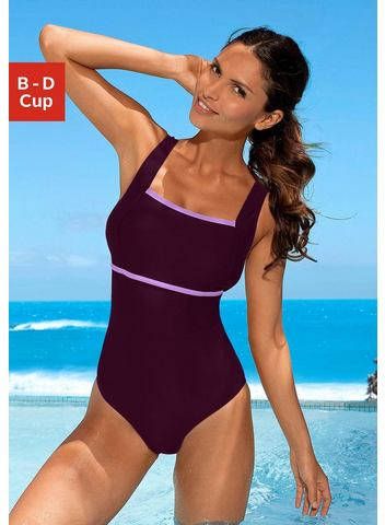 Lascana Badpak met contrastkleurige inzet