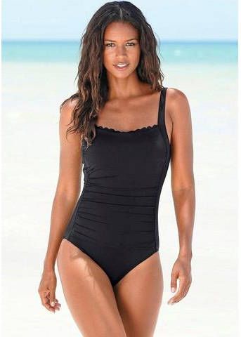 Lascana Badpak Scallop met schulprandje en modellerend effect