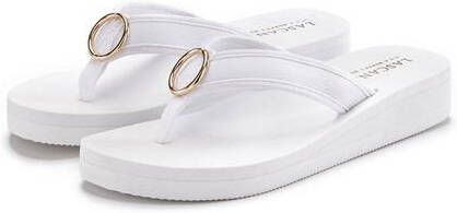 Lascana Badslippers, teenslippers met ringapplicatie "italy" veganistisch