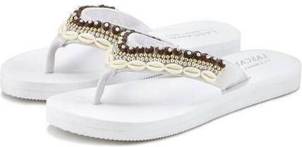Lascana Badslippers, teenslippers met schelp namaakmodellen veganistisch
