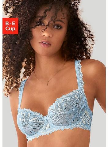 Lascana Balconette bh Dessous van opvallende kant tot hoog in de bandjes