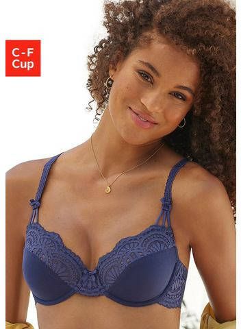Lascana Beugel bh Dessous met gebloemde kant(evenredig van gerecyclede polyamide )