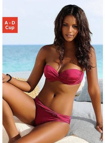 Lascana Beugelbikini in bandeaumodel met bandjes die op verschillende manieren te dragen zijn