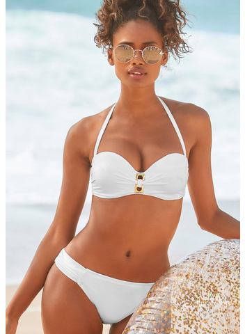 Lascana Beugelbikini in bandeaumodel met gouden detail