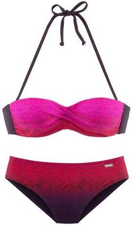 Lascana Beugelbikini in bandeaumodel met verloop