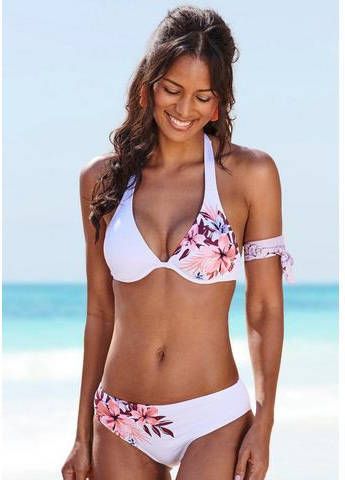 Lascana Beugelbikini met geplaatste bloemenprint(set )