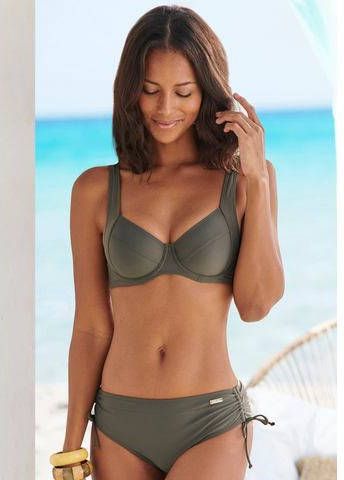 Lascana Beugelbikini met opzij aangerimpeld bikinibroekje