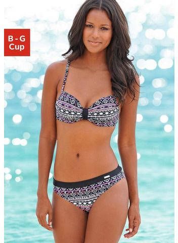 Lascana Beugelbikini met unikleurige lus tussen de cups