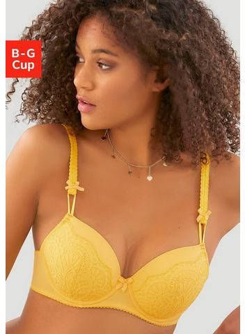 Lascana Bh met steuncups Dessous met gebloemde kant(evenredig van gerecyclede polyamide )