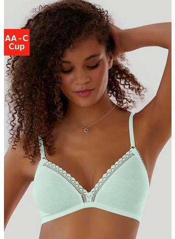 Lascana Bh zonder beugels van duurzaam katoen