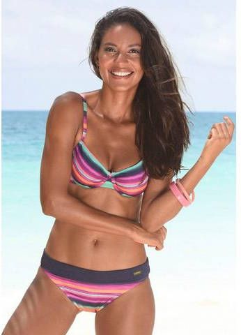 Lascana Bikinibroekje Rainbow met omslagband