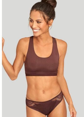 Lascana Bustier met racerback en fijne kant