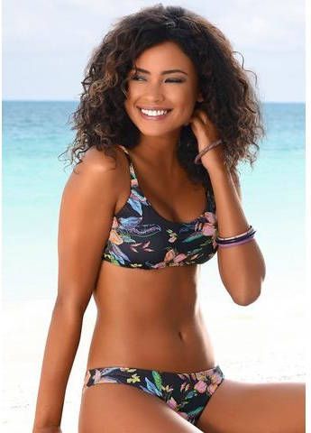 Lascana Bustierbikinitop MALIA met tropische print
