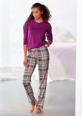 Lascana Pyjama met geruit patroon(2 delig, 1 stuk )