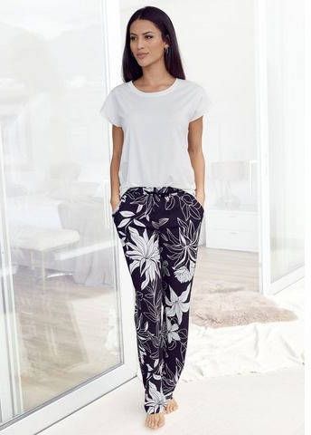 Lascana Pyjama top in effen kleuren