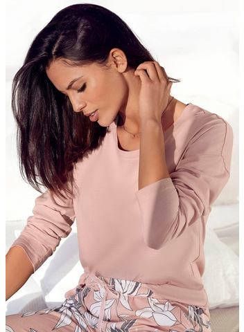 Lascana Pyjama top met afhangende schouders
