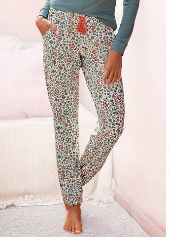 Lascana Pyjamabroek in bloemen print all over