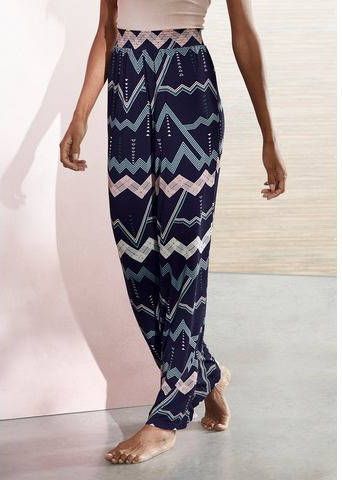 Lascana Pyjamabroek, met grafisch zigzagpatroon