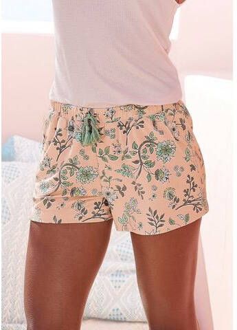 Lascana Pyjamashort in bloemen print all over