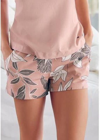 Lascana Pyjamashort met bloemenprint