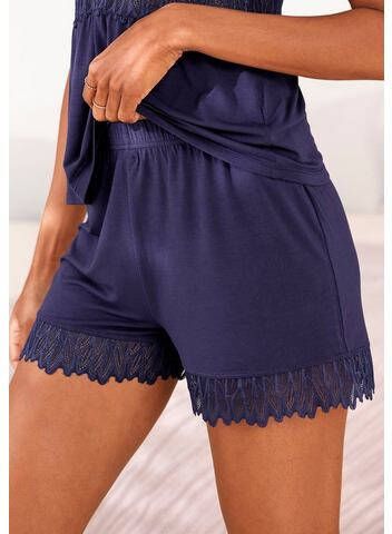 Lascana Pyjamashort met kanten details