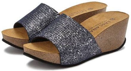 Lascana Slippers met sleehak en kurkvoetbed