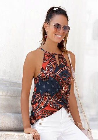 Lascana Strandtop met paisleyprint