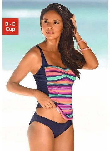 Lascana Tankinitop met beugels Rainbow met modellerende versteviging