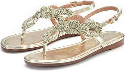 Lascana Teenslippers Sandalen in metallic look