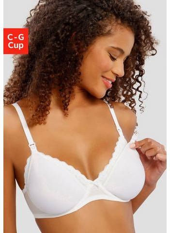 Lascana Voedings bh met fijne kanten rand