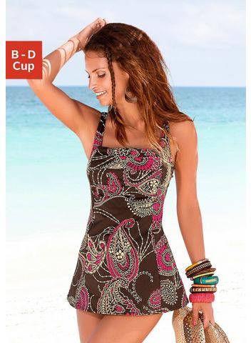 Lascana Zwemjurk met mooie print of unikleur