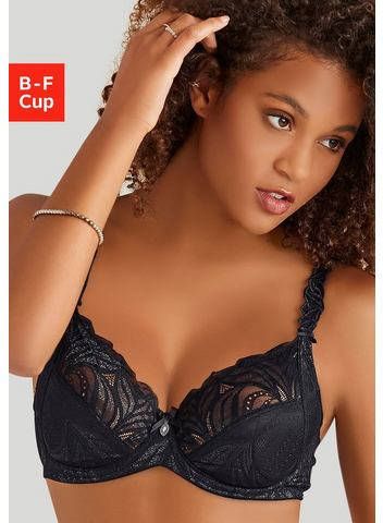 Nuance Beugel bh van gebloemde kant met gegarneerde bandjes