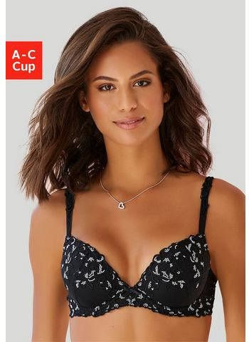 Nuance Push up bh van gebloemde borduurkant